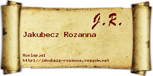 Jakubecz Rozanna névjegykártya